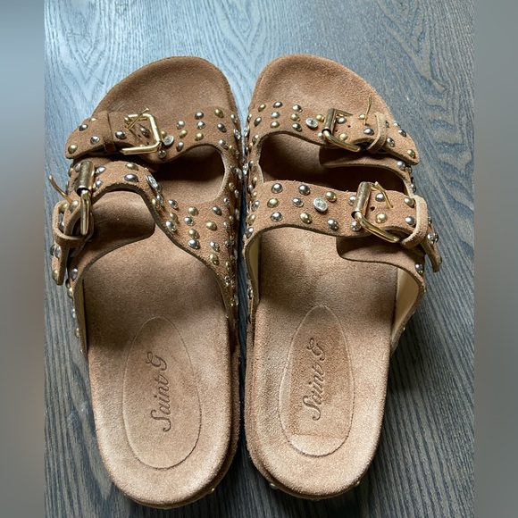 Saint G Shoes Saint G Chloe Leather Sandals Size Poshmark